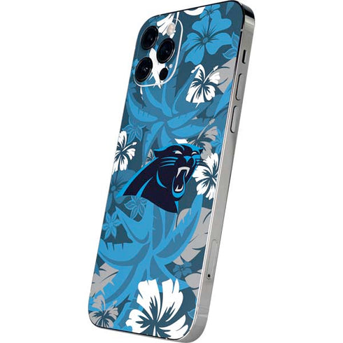 NFL Carolina Panthers Tropical Print iPhone 12 Pro Skin